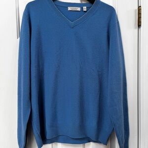 Classic Blue V-Neck Sweater for Men